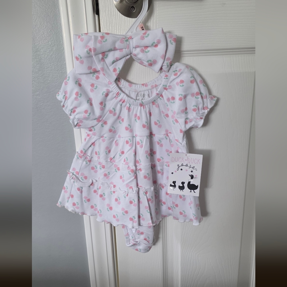 Duck Duck Goose Baby Dress with Bodysuit Underneath